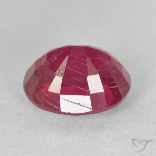 Rubi Vermelho rosado Natural 4.15ct, oval, VS-SI
