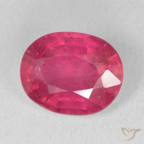 Rubi Vermelho rosado Natural 3.40ct, oval, VS-SI