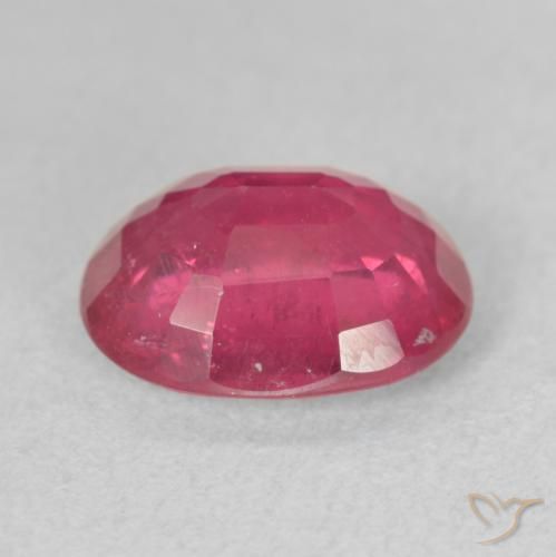 Rubi Vermelho rosado Natural 3.40ct, oval, VS-SI
