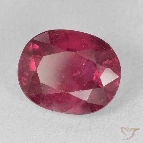 Rubi Vermelho rosado Natural 4.20ct, oval, VS-SI