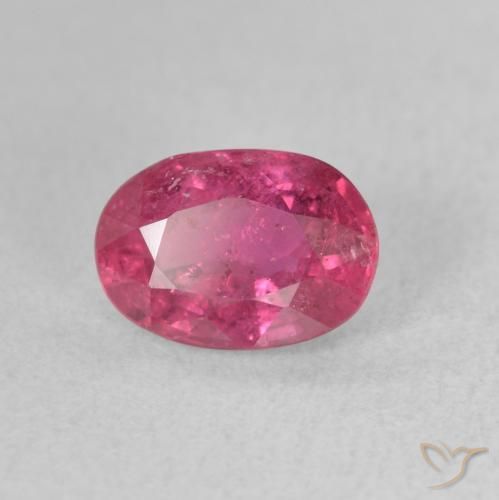 Rubi Rosa quente Natural 1.72ct, oval, VS-SI