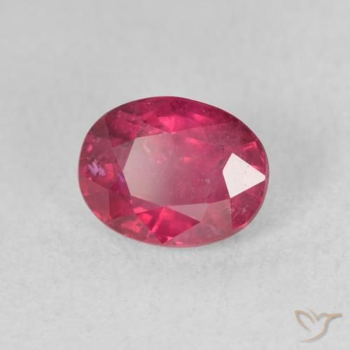 Rubi Vermelho rosado Natural 1.82ct, oval, VS-SI