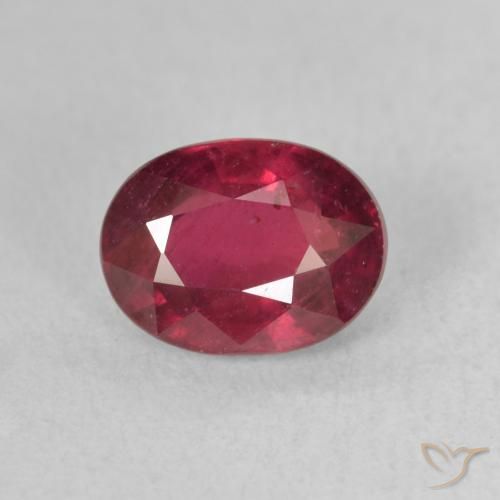 1.96ct Natural Vermelho escuro Rubi, oval, VS-SI