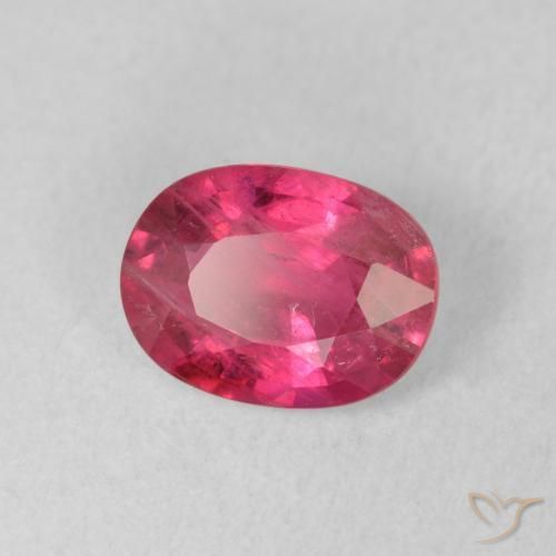 Rubi rosa avermelhado Natural 1.60ct, oval, VS-SI
