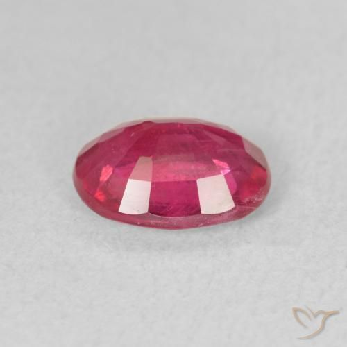 Rubi rosa avermelhado Natural 1.60ct, oval, VS-SI