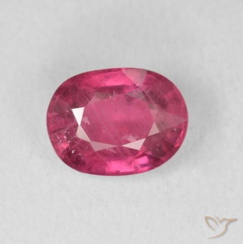 1.87ct Natural vermelho médio Rubi, oval, VS-SI