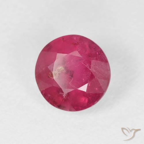 Rubi Vermelho rosado Natural 1.80ct, Redondo, SI