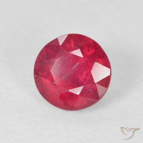 Rubi Sangue vermelho Natural 1.60ct, Redondo, VS-SI
