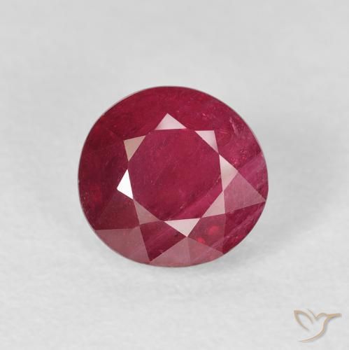 2.11ct Natural Sangue vermelho Rubi, Redondo, VS-SI