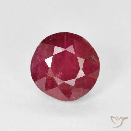 1.68ct Natural Vermelho escuro Rubi, Redondo, VS-SI