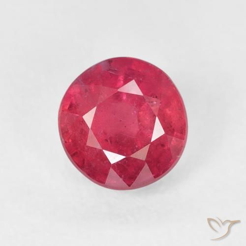 1.35ct Natural Vermelho rosado Rubi, Redondo, VS-SI