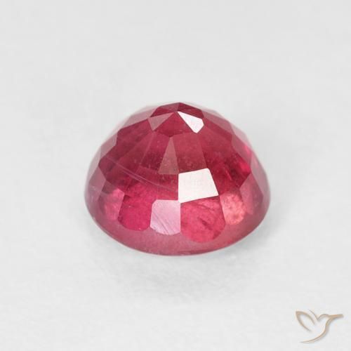 Rubi Vermelho rosado Natural 1.35ct, Redondo, VS-SI