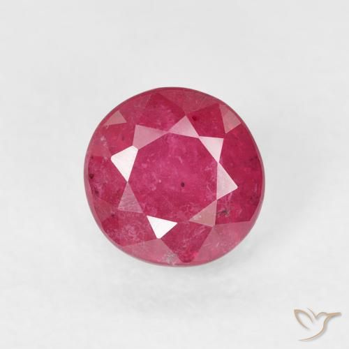 0.80ct Natural rosa avermelhado Rubi, Redondo, VS-SI