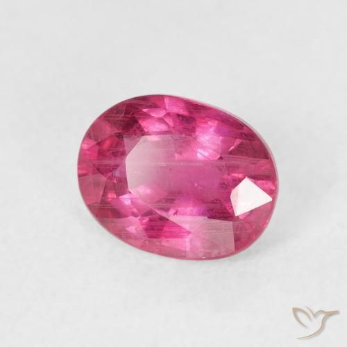 Rubi Vermelho rosado Natural 1.67ct, oval, SI