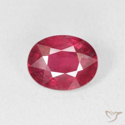 1.70ct Natural vermelho médio Rubi, oval, VS-SI, Photo A