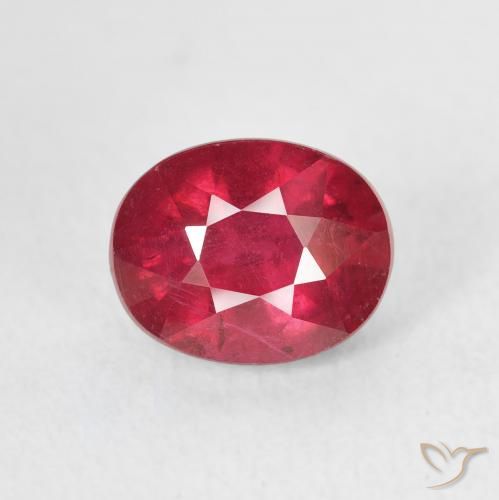2.45ct Natural vermelho médio Rubi, oval, VS-SI
