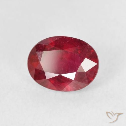 Rubi Vermelho escuro Natural 2.08ct, oval, VS-SI