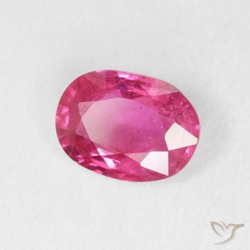 Rubi Rosa quente Natural 1.47ct, oval, VS-SI