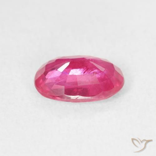 Rubi Rosa quente Natural 1.47ct, oval, VS-SI