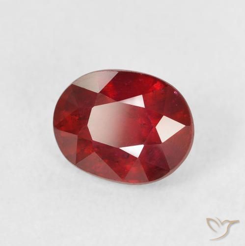 Rubi Vermelho escuro Natural 2.09ct, oval, VS