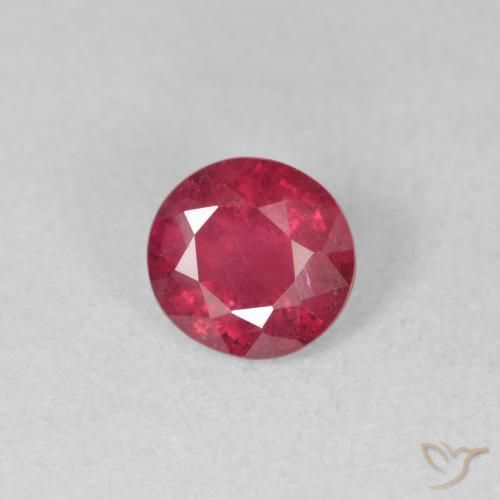 1.08ct Natural Carmesim Profundo Rubi, Redondo, VS-SI