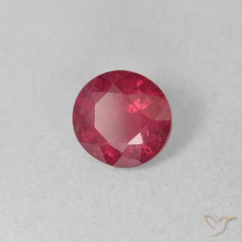 Rubi Carmesim Profundo Natural 1.08ct, Redondo, VS-SI