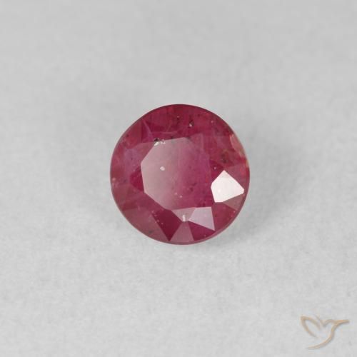 Rubi vermelho médio Natural 1.22ct, Redondo, VS-SI