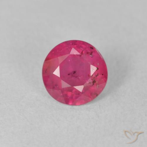 1.34ct Natural rosa avermelhado Rubi, Redondo, VS-SI