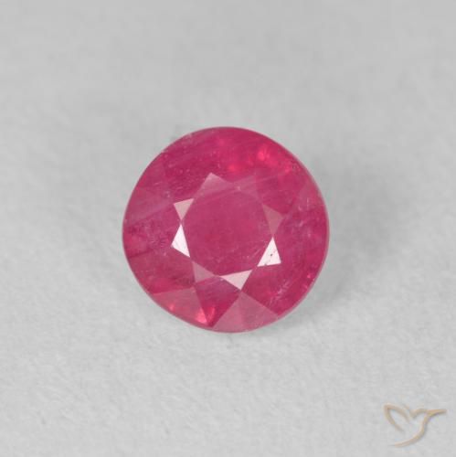 1.48ct Natural vermelho médio Rubi, Redondo, VS-SI