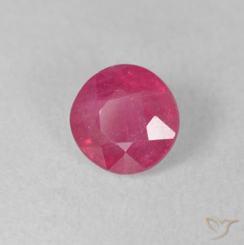 Rubi vermelho médio Natural 1.48ct, Redondo, VS-SI
