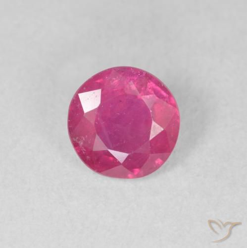 1.41ct Natural rosa avermelhado Rubi, Redondo, VS-SI