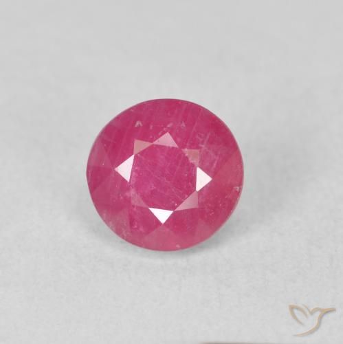 1.79ct Natural vermelho médio Rubi, Redondo, VS-SI