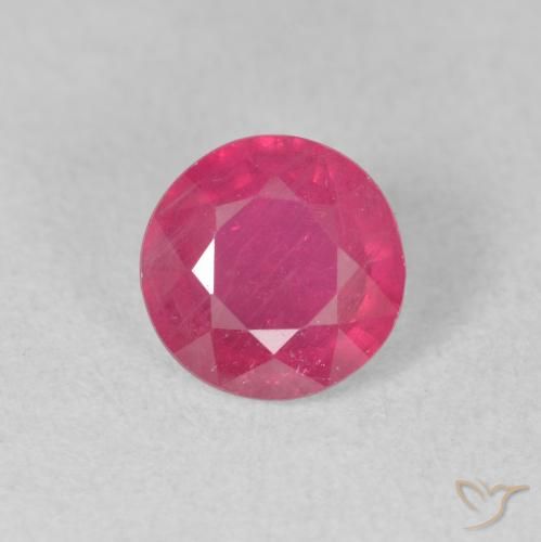 1.74ct Natural Vermelho rosado Rubi, Redondo, VS-SI