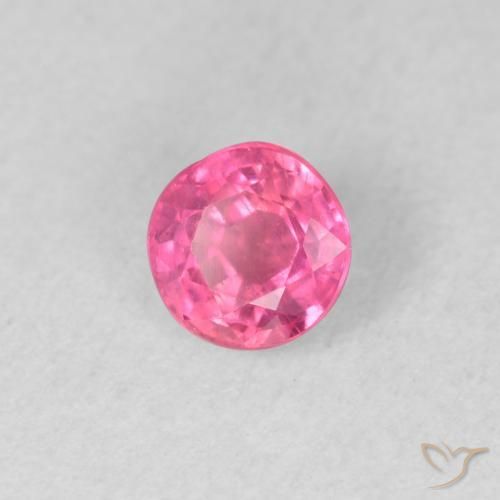 Rubi rosa médio Natural 0.82ct, Redondo, VS-SI
