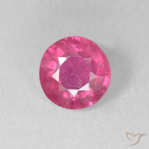 1.32ct Natural Rosa quente Rubi, Redondo, VS-SI