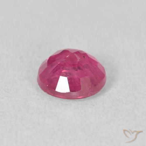 Rubi Rosa quente Natural 1.32ct, Redondo, VS-SI