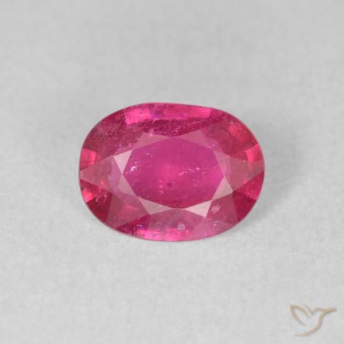 1.23ct Natural rosa avermelhado Rubi, oval, VS-SI
