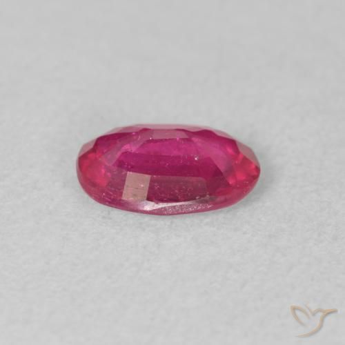 Rubi rosa avermelhado Natural 1.23ct, oval, VS-SI
