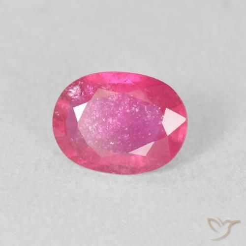 Rubi Rosa quente Natural 1.43ct, oval, VS-SI