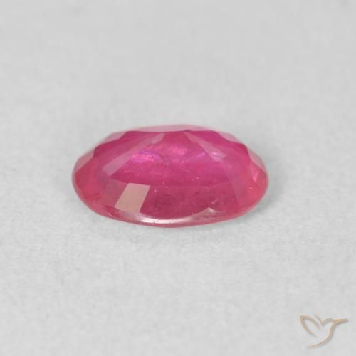 Rubi Rosa quente Natural 1.43ct, oval, VS-SI