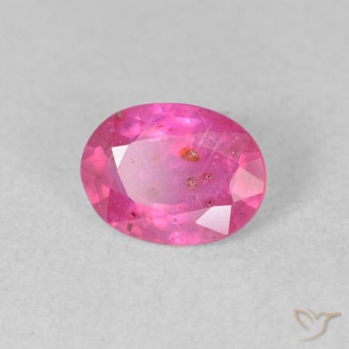 Rubi Rosa quente Natural 1.45ct, oval, VS-SI
