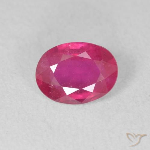 1.33ct Natural rosa avermelhado Rubi, oval, VS-SI