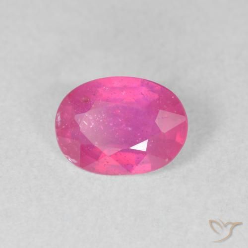 Rubi Rosa quente Natural 1.26ct, oval, VS-SI