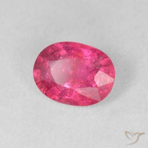 Rubi Vermelho rosado Natural 1.63ct, oval, SI