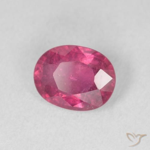 Rubi Vermelho rosado Natural 1.68ct, oval, VS-SI