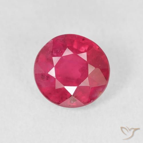 1.48ct Natural rosa avermelhado Rubi, Redondo, VS-SI