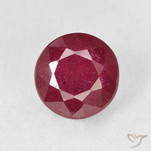2.33ct Natural Vermelho escuro Rubi, Redondo, VS-SI