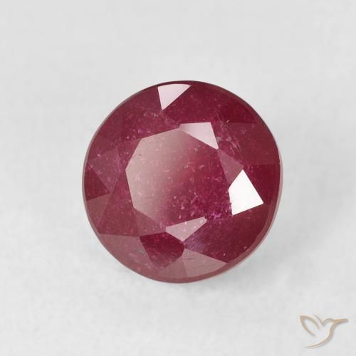 Rubi Vermelho escuro Natural 2.33ct, Redondo, VS-SI