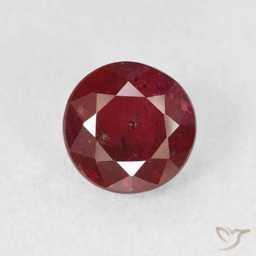 1.36ct Natural Vinho vermelho Rubi, Redondo, VS-SI
