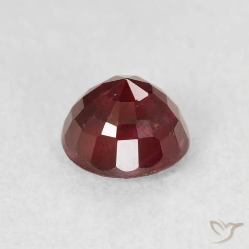 Rubi Vinho vermelho Natural 1.36ct, Redondo, VS-SI